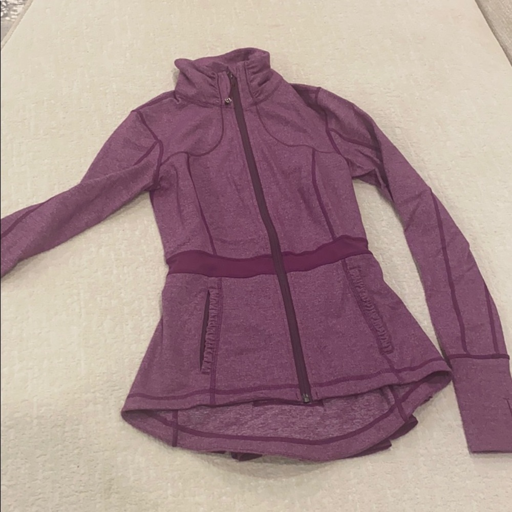 long sleeve detailed ruffle long  zip up